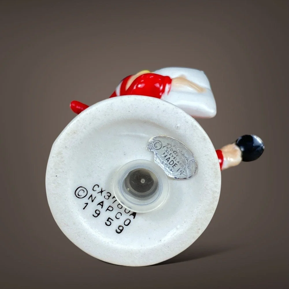 1959‎ Napco Child Candle Salt or Pepper Shaker Christmas Red Pajamas Vintage